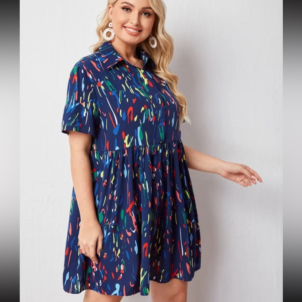 Colorful plus size dress